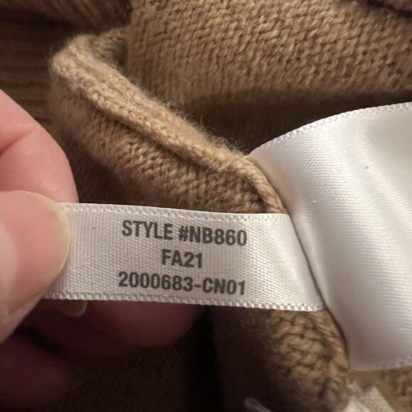 MADEWELL Polo Sweater Tunic Dress Tan Extra Large XL NB860 Neutral Minimalist - Picture 6 of 7